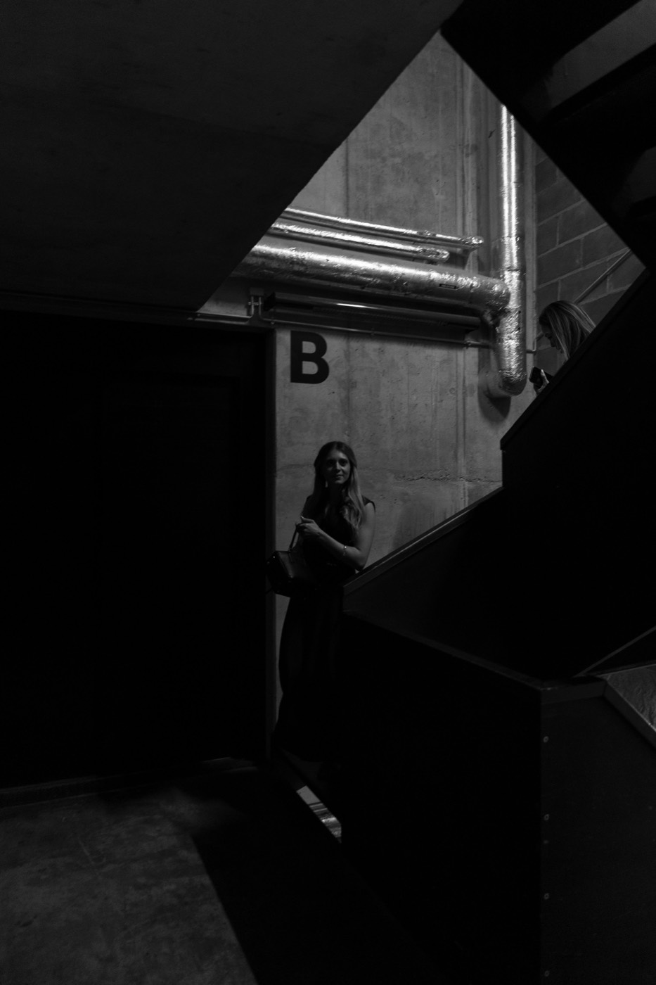 Backstage before a session, working through the press kit
